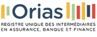 Orias (logo) : Registre unique des intermédiaires en assurances, banque et  finance.