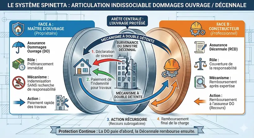La loi Spinetta : l'articulation indissociable entre la dommages ouvrage et la garantie décennale